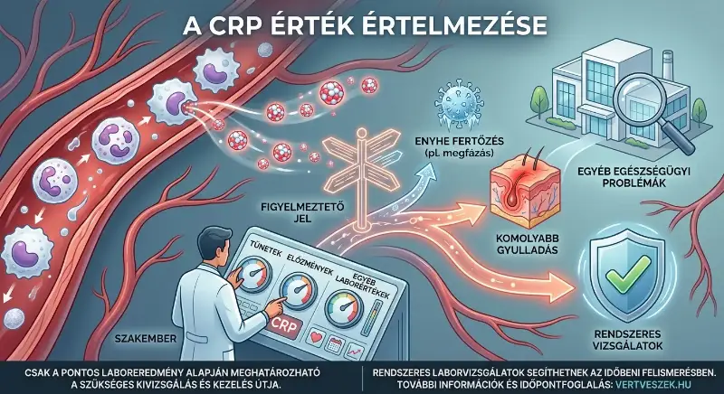 Mit jelent a laborleleten a CRP érték?